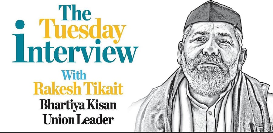 Rakesh Tikait. Credit: DH graphic