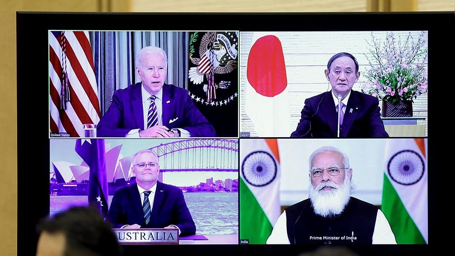 India is already busy downplaying the importance of the AUKUS (Australia-UK-US) trilateral security deal after it was announced on September 16. Credit: AFP Photo