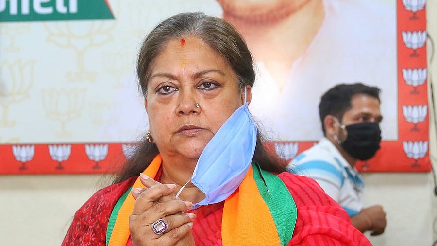 Former Rajasthan Chief Minister Vasundhara Raje. Credit: PTI Photo