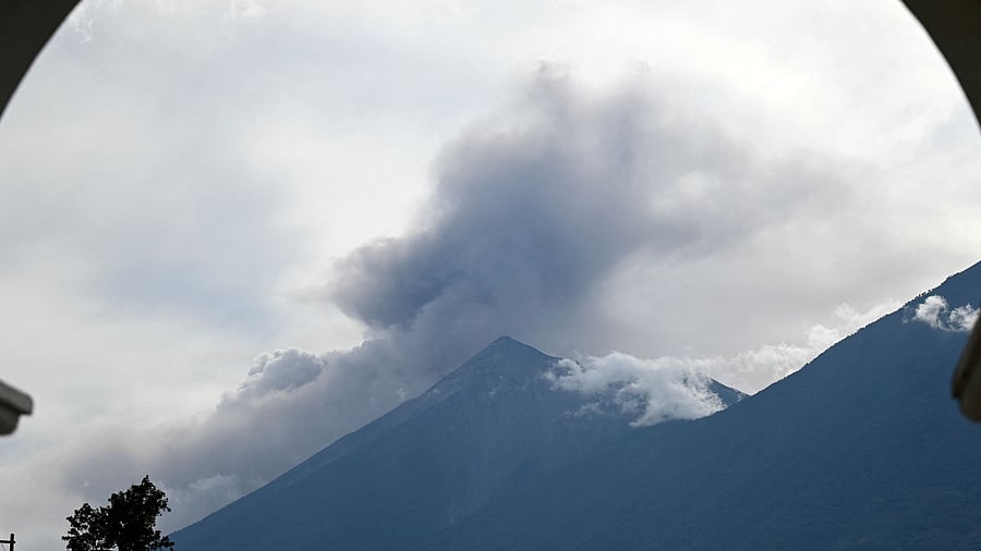 Fuego, 3.7 kilometers high (12,240 feet), is one of three active volcanoes in Guatemala. Credit: AFP Photo