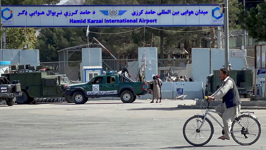 A view of the entry to Kabul's Hamid Karzai international Airport. Credit: Reuters File Photo