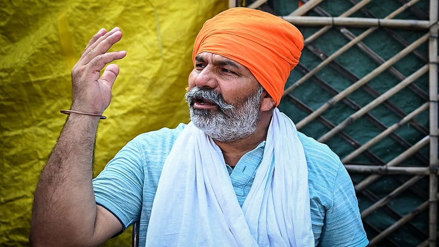 Bharatiya Kisan Union (BKU) leader Rakesh Tikait. Credit: AFP Photo