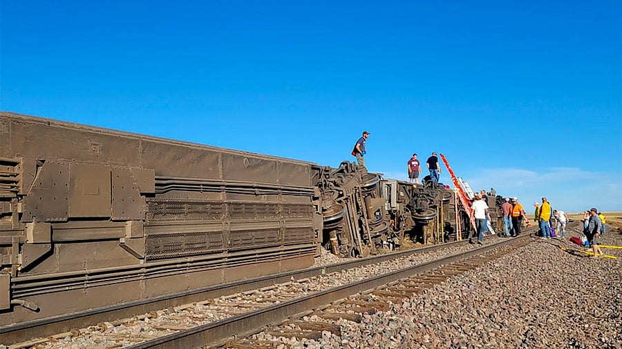 Officials have not released any information on what they suspect caused the train to derail. Crdit: AP Photo