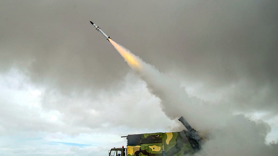 The modified ground system of the existing Akash weapon system was for the flight test. Credit: PTI File Photo