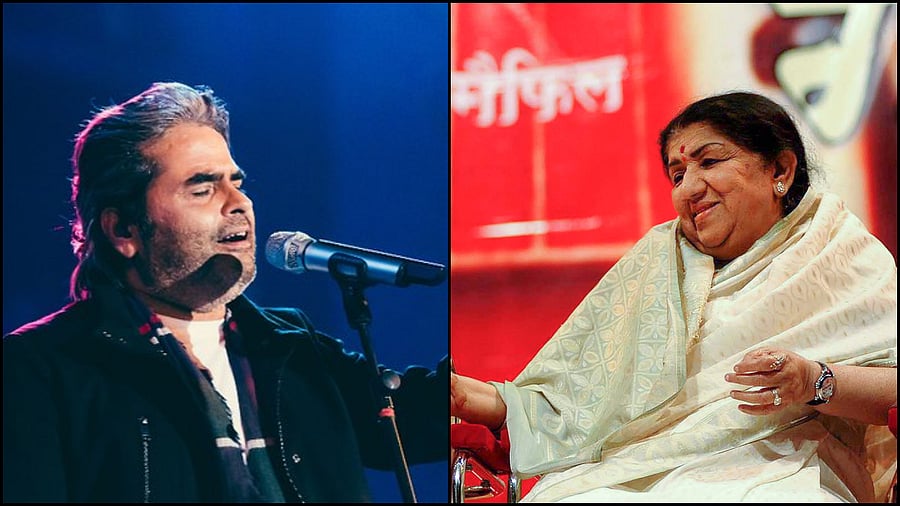 Vishal Bharadwaj and Lata Mangeshkar. Credit: Twitter/ PTI Photo