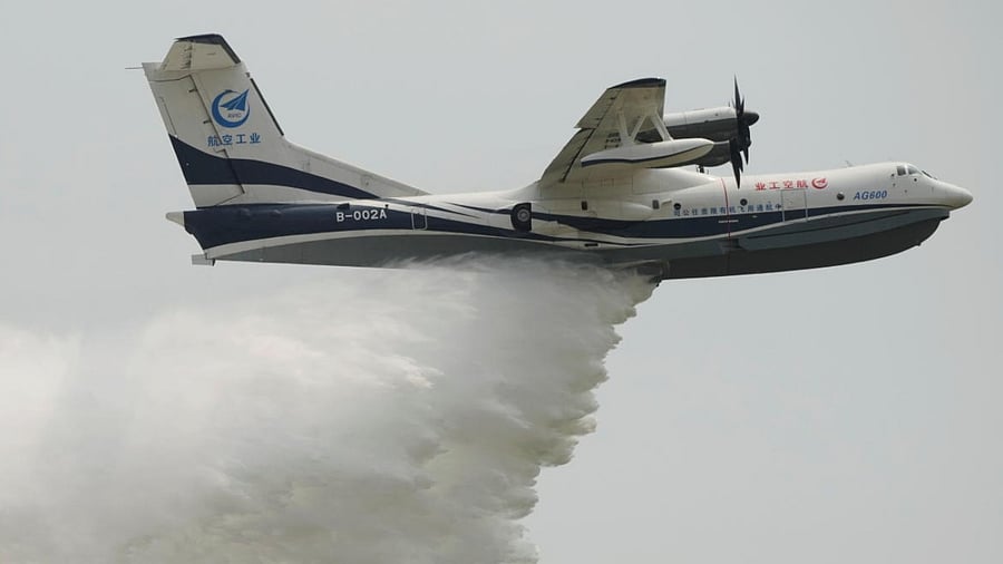 An AG600 amphibious aircraft takes part in the China International Aviation and Aerospace Exhibition, or Airshow China, in Zhuhai. Credit: Reuters Photo