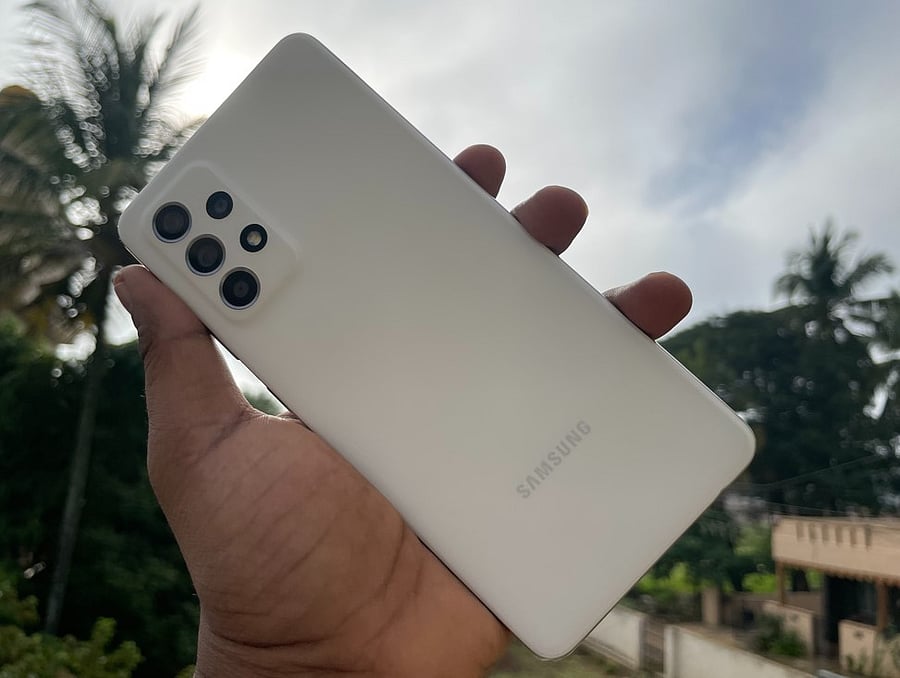 Samsung Galaxy A52s 5G. Credit: DH Photo/KVN Rohit