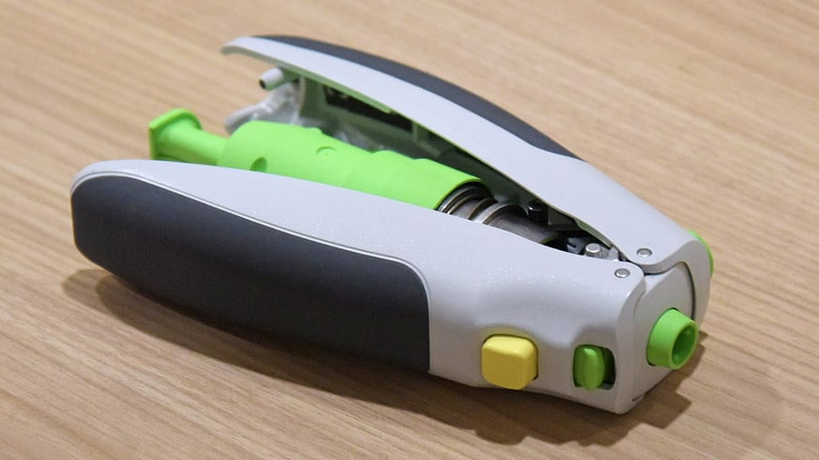 The PharmaJet special applicator gun used to administer the ZyCoV-D vaccine. Credit: DH Photo/Pushkar V