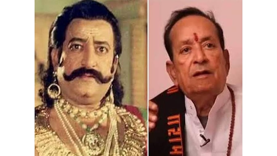Arvind Trivedi is remembered for his role of Ravana in Ramanand Sagar's 'Ramayan'. Credit: Twitter/@MBTheGuide
