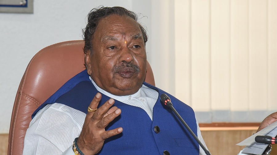 K S Eshwarappa. Credit: DH File Photo/S K Dinesh