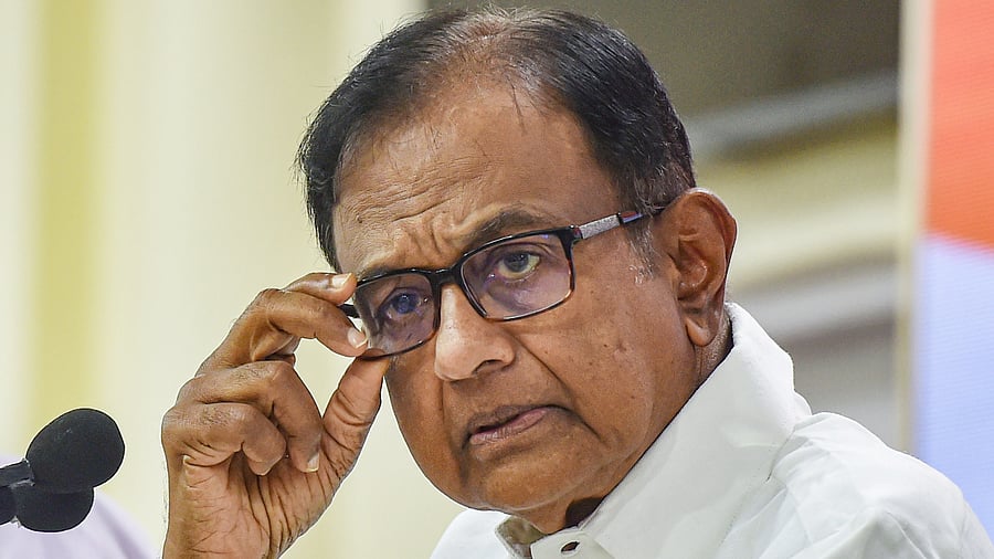 Former finance minister and Congress leader P Chidambaram. Credit: PTI Photo