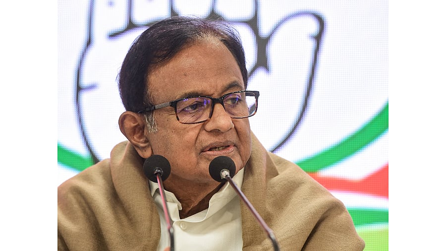 P Chidambaram. Credit: PTI file photo