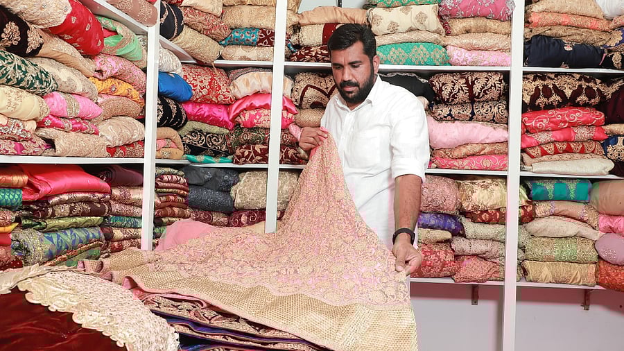Nasar Thootha at the Dress Bank. Credit: Special Arrangement