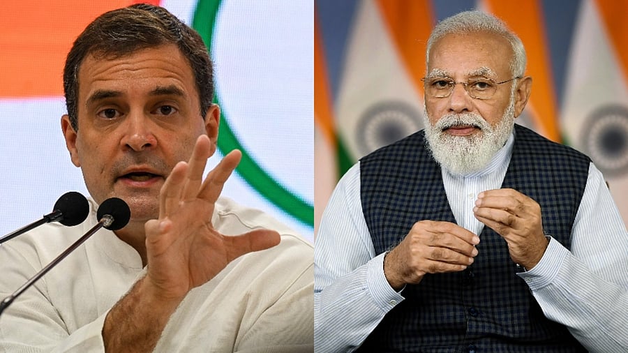 Former Congress president Rahul Gandhi (Credit: AFP Photo) and Prime Minister Narendra Modi (Credit: PTI Photo).