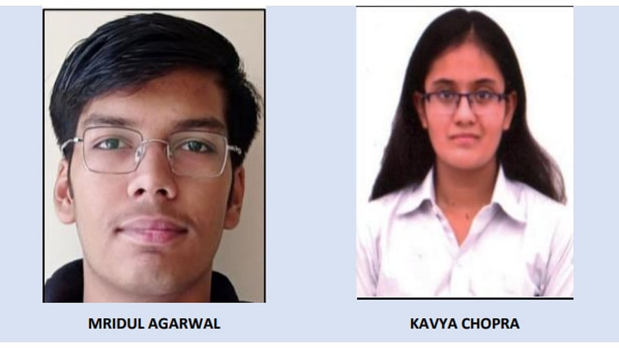 Mridul Agarwal and Kavya Chopra. Credit: JEE-Advanced