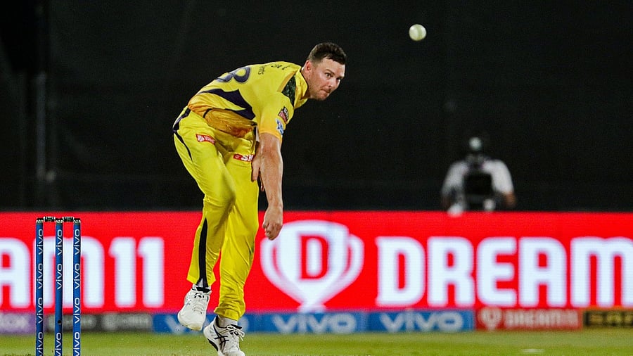 Josh Hazelwood of Chennai Super Kings. Credit: PTI File Photo