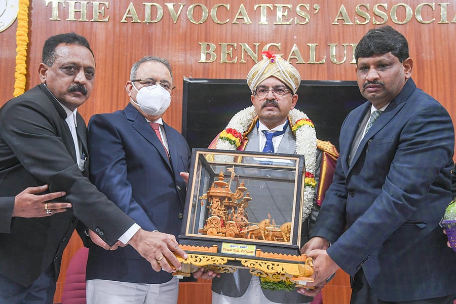 Justice Bajanthri was transferred to the Karnataka high court and took oath on November 17, 2018. Credit: DH Photo