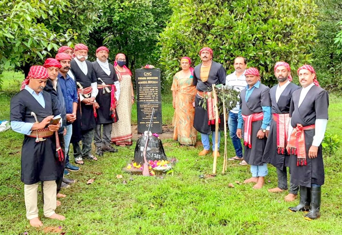 Codava National Council members pay tributes to the martyrs of Devatparambu.