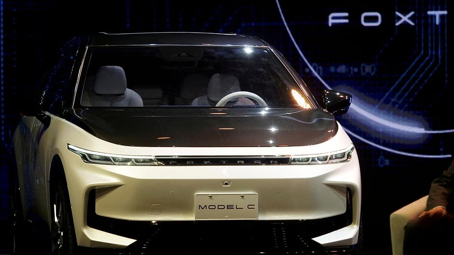 Foxtron electric vehicles unveiled at a Foxconn event in Taipei. Credit: Reuters Photo