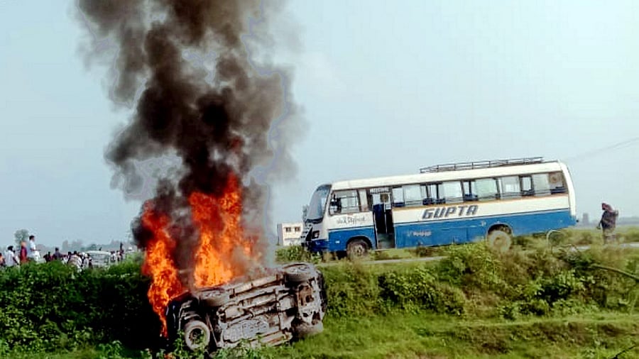 Lakhimpur Kheri violence. Credit: PTI Photo