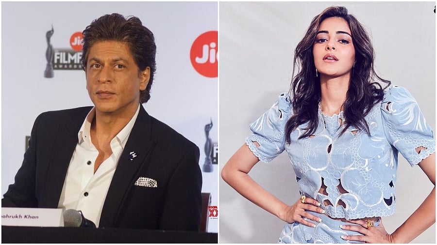 Bollywood stars Shah Rukh Khan (L) and Ananya Pandey. Credit: PTI File Photos
