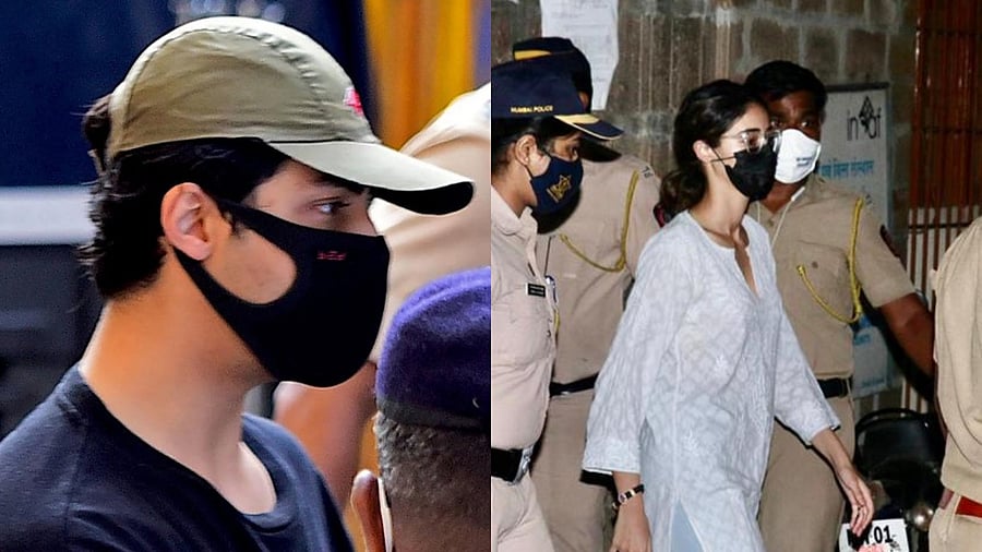 Aryan Khan (left) and Ananya Panday. Credit: AFP photo/special arrangement