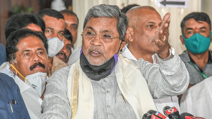 Siddaramaiah, opposition party leader. Credit: DH Photo