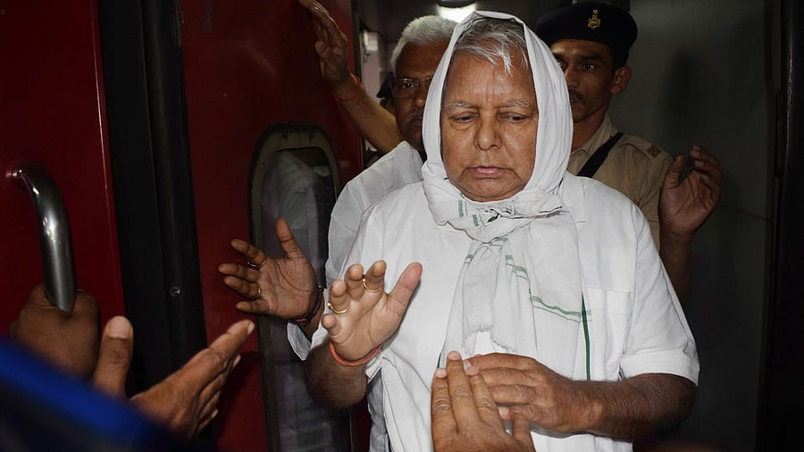 Former Bihar Chief Minister and RJD Supremo Lalu Prasad Yadav. Credit: PTI Photo