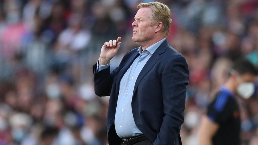 FC Barcelona coach Ronald Koeman. Credit: Reuters Photo