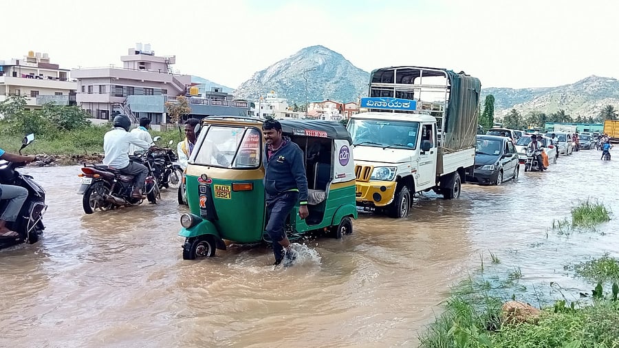 Mysuru city recorded 9 cm rainfall. Representative image. Credit: DH Photo