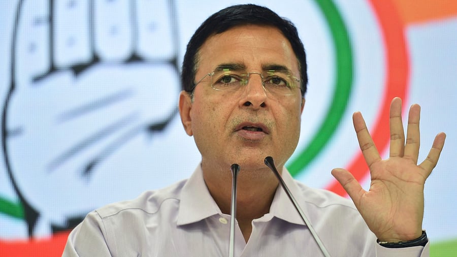 Congress chief spokesperson Randeep Surjewala. Credit: PRI Photo