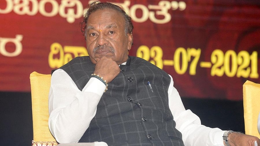 K S Eshwarappa. Credit: DH File photo