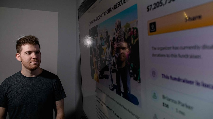 Instagram influencer Tommy Marcus poses for a photo at a temporary office in Englewood, New Jersey. Credit: AFP File Photo