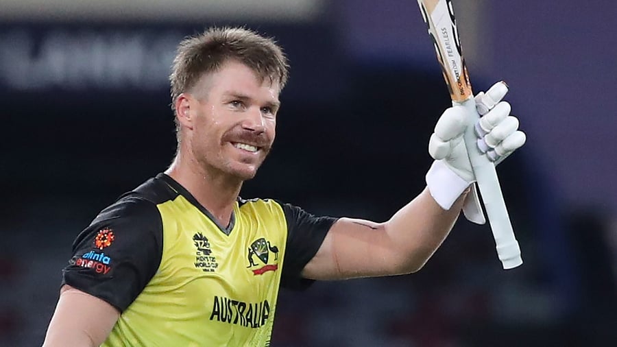 Australia opening batter David Warner. Credit: AP/PTI Photo