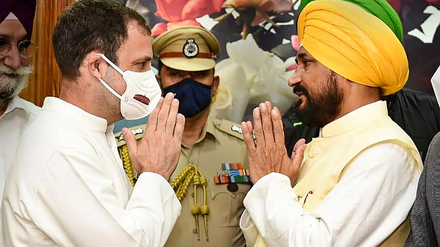Punjab Chief Minister Charanjit Singh Channi met former Congress president Rahul Gandhi. Credit: PTI File Photo