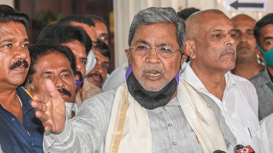 Congress leader Siddaramaiah. Credit: DH File Photo/S K Dinesh
