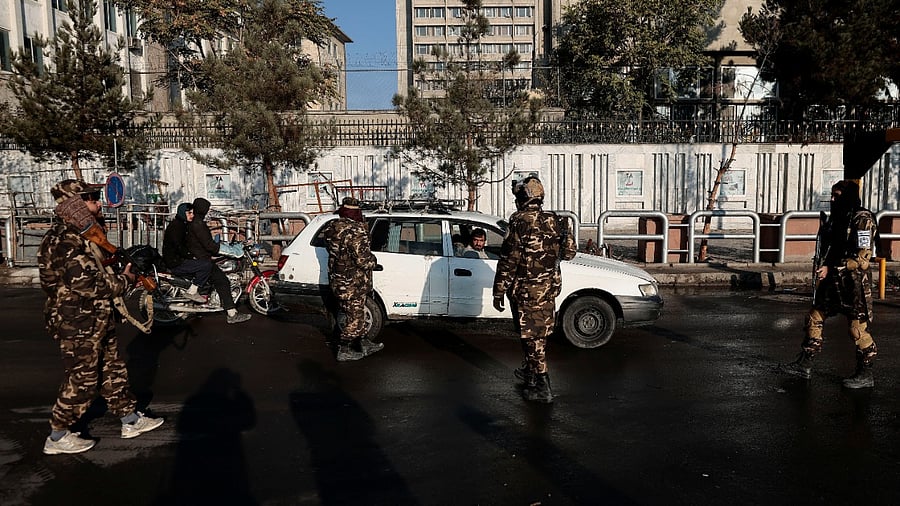 Taliban fighters hold a checkpoint in Kabul. Credit: Reuters File Photo