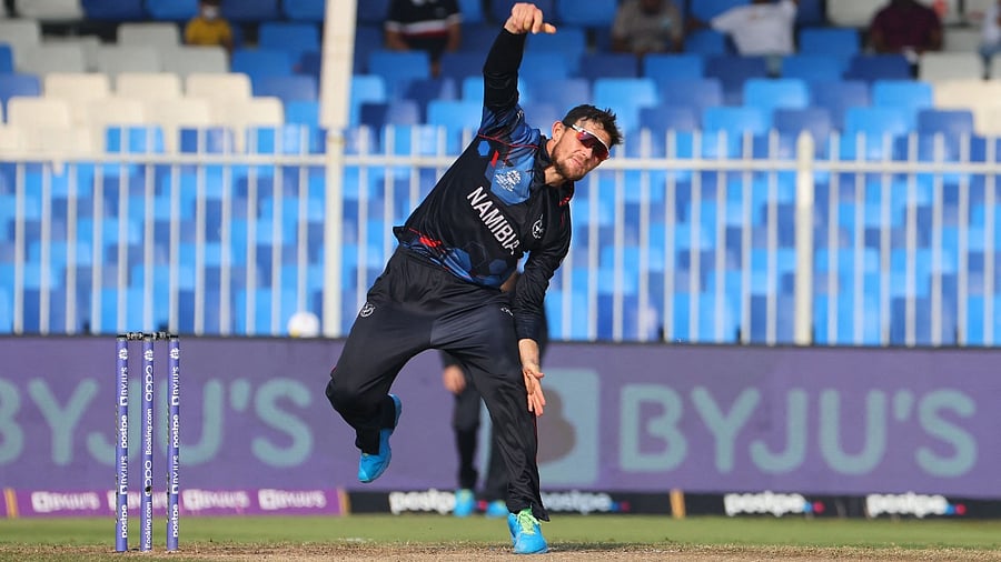 Namibia captain Gerhard Erasmus. Credit: AFP File Photo