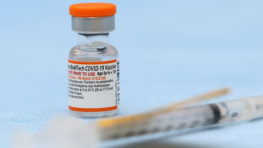 A vial of the Pfizer-BioNTech Covid-19 vaccine. Credit: Reuters Photo