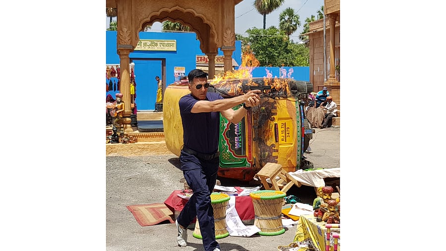 Akshay Kumar in a still from 'Sooryavanshi'. Credit: Twitter/@akshaykumar