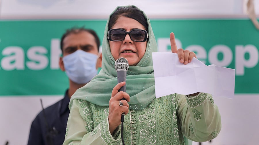 Peoples Democratic Party (PDP) leader Mehbooba Mufti. Credit: PTI Photo