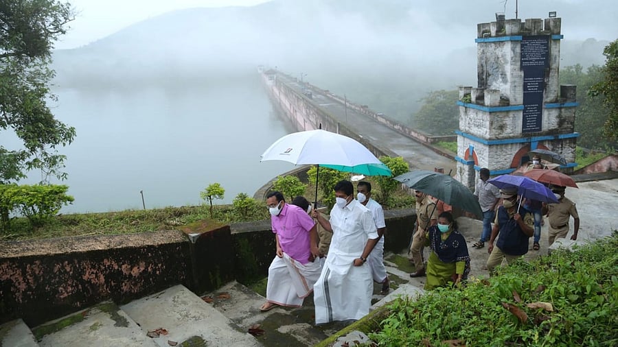 Minister for Water Resources Roshy Augustine visit Mullaperiyar dam in Idukki. Credit: PTI File Photo