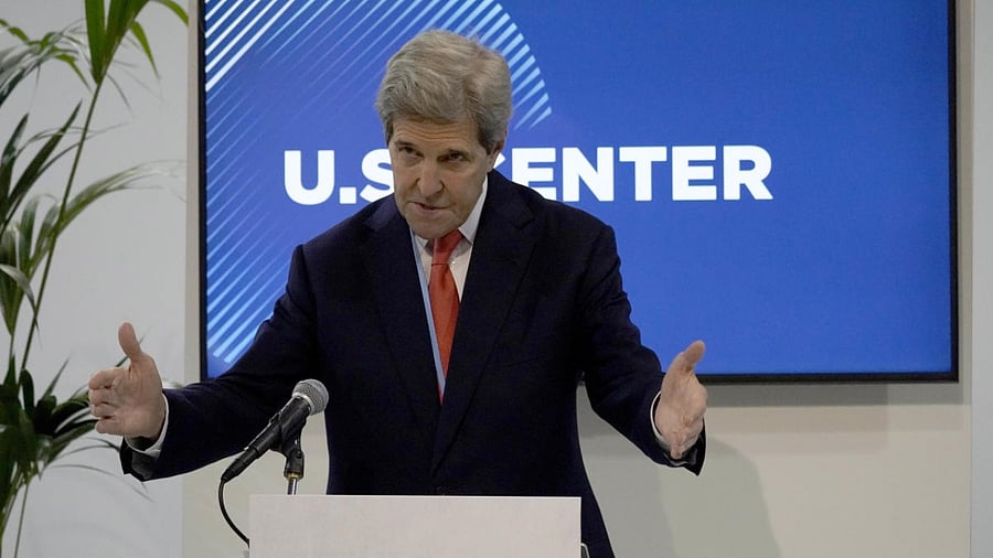 John Kerry, United States Special Presidential Envoy for Climate. Credit: AP/PTI photo