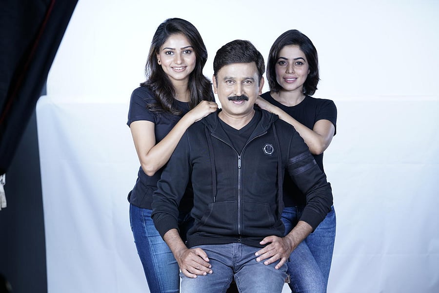 Ramesh Aravind, Rachita Ram and Poorna in the '100'. 