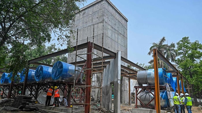Smog Tower in Connaught Place in New Delhi. Credit: AFP File Photo