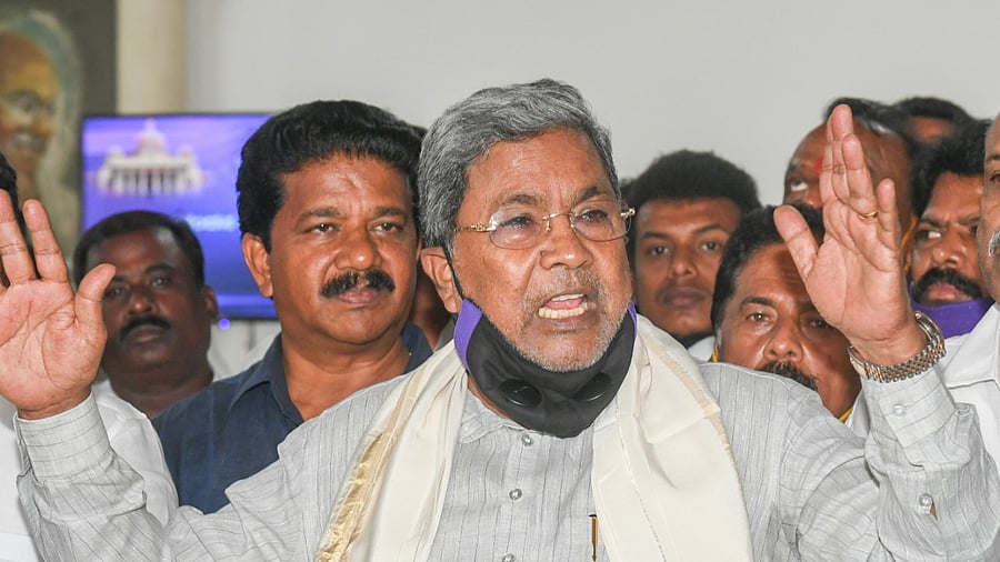 Karnataka Leader of the Opposition Siddaramaiah. Credit: DH Photo