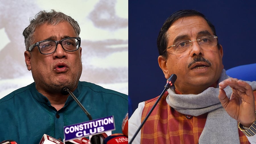 TMC MP Derek O'Brien and Union Parliamentary Affairs Minister Pralhad Joshi