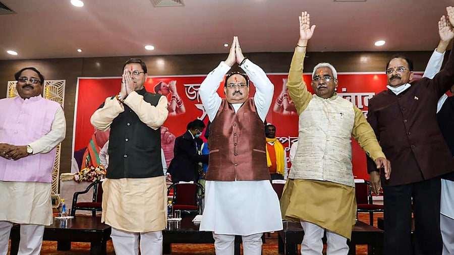 BJP National President J P Nadda while addressing 'Bengali Samaj Sammelan' in Rudrapur. Credit: PTI file photo