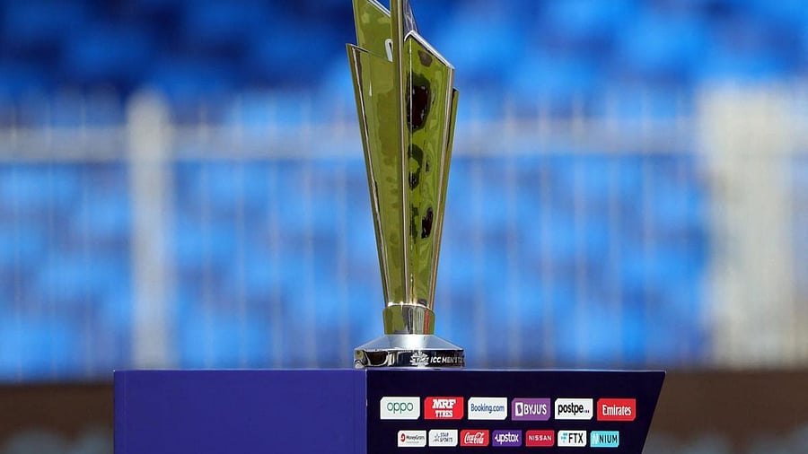 The ICC men’s Twenty20 World Cup trophy. Credit: AFP File Photo
