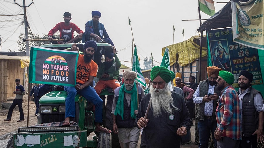 The BJP's caste calculations and attempts at polarisation ahead of polls have fallen short in the face of the avalanche of farmers' agitation. Credit: AFP Photo